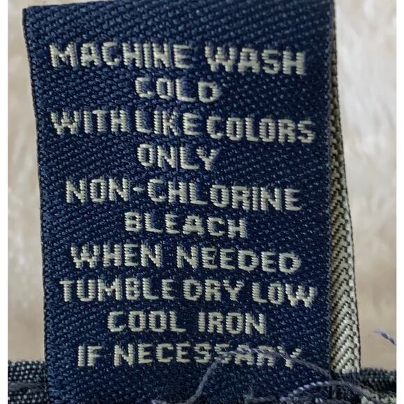 U.S. POLO ASSN. SHORT SLEEVE HALF BUTTON SHIRT, INFANT GIRL, 24 MO., DENIM BLUE - Picture 7 of 7